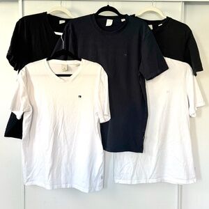 Combo 5 Scotch & Soda Men L Cotton Essential T-Shirts